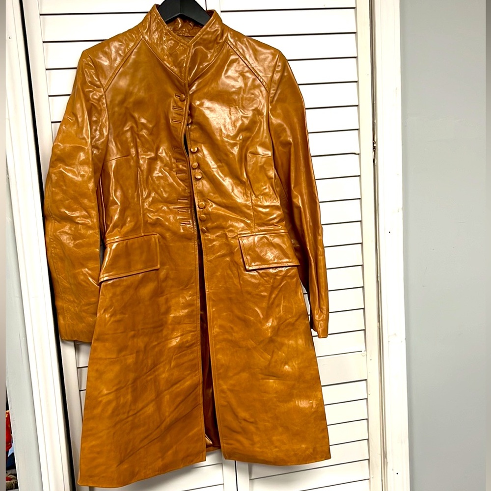 Carmel colored genuine leather jacket